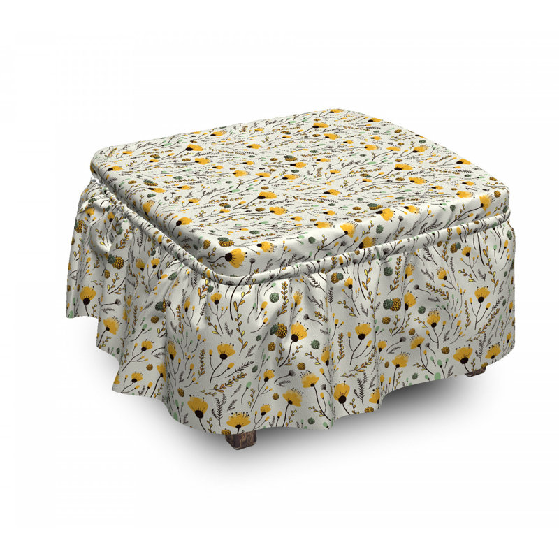 Housse pour repose-pieds spring fleurs