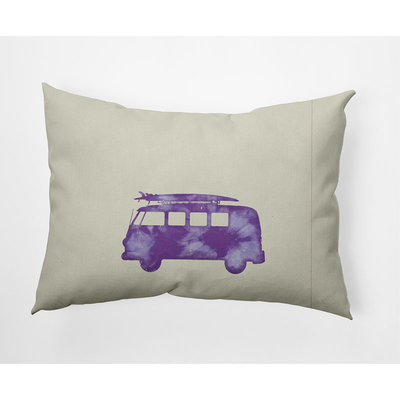 Outdoor Reversible Throw Pillow, Purple