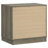 2-Drawer Nightstand Bedside Table Grey Oak