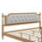 French Country Tufted Headboard Bed with Solid Pine Wood-116844576-116844580