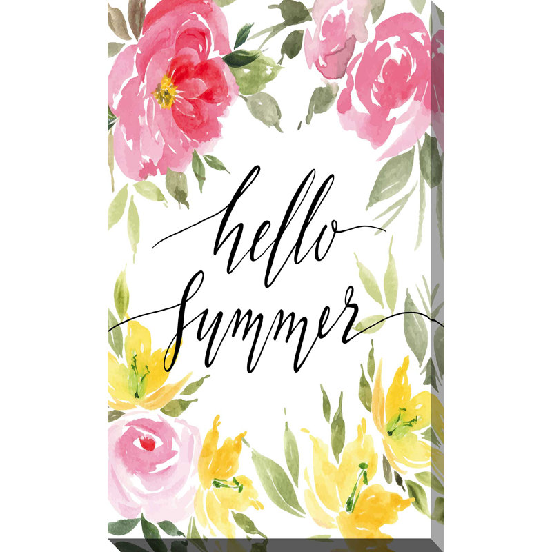 «Hello Summer», impression sur toile tendue, H 30 po x l 18 po x P 1 po