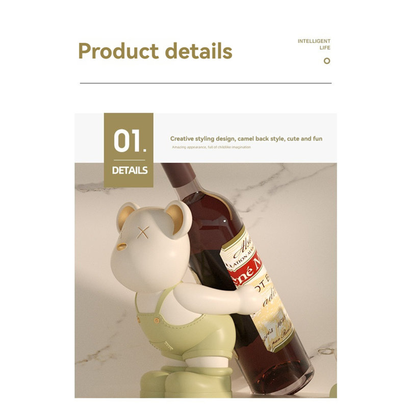 Kabes Tabletop Wine Bottle Rack Green
