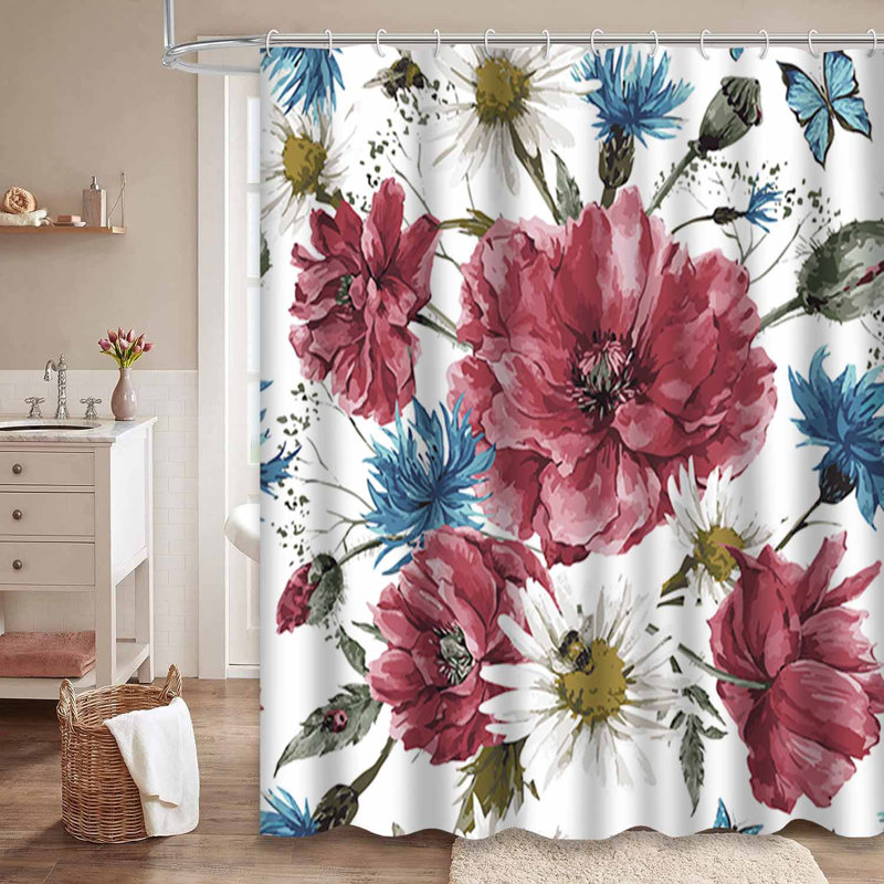 Rideau de douche beige imperméable, rideaux de douche pour la salle de bain avec 12 crochets, 72" L x 72" W