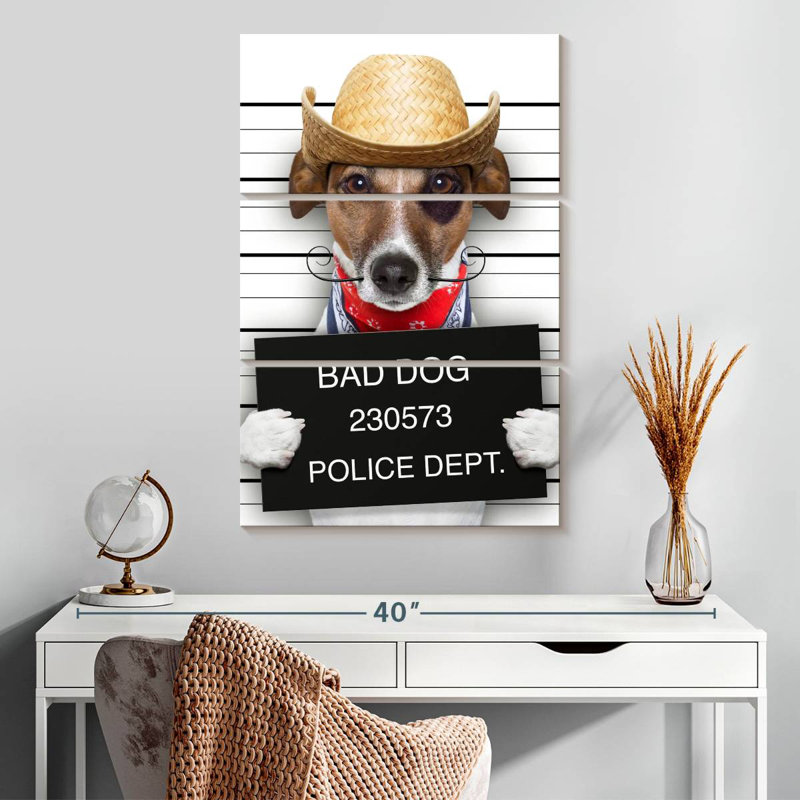 Brampt Bad Dog Mugshot, 32" H x 20" W