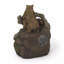 24.75" High CALLAN FOUNTAIN Weather Resistant Floor Fountain with Light, Light Brown + Moss