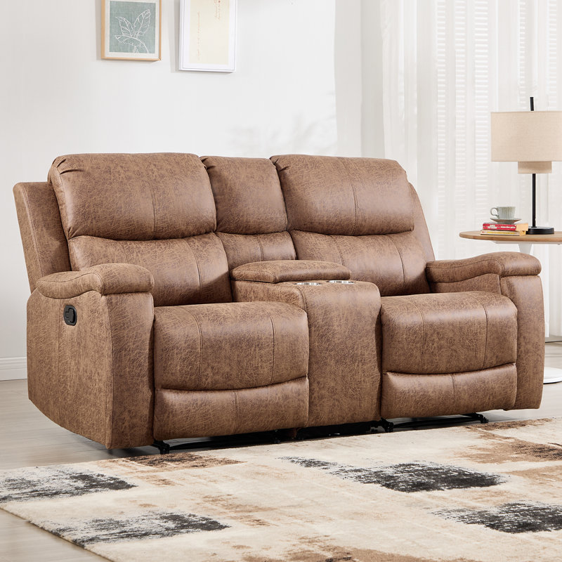 75 " Faux Leather Loveseat Reclining
