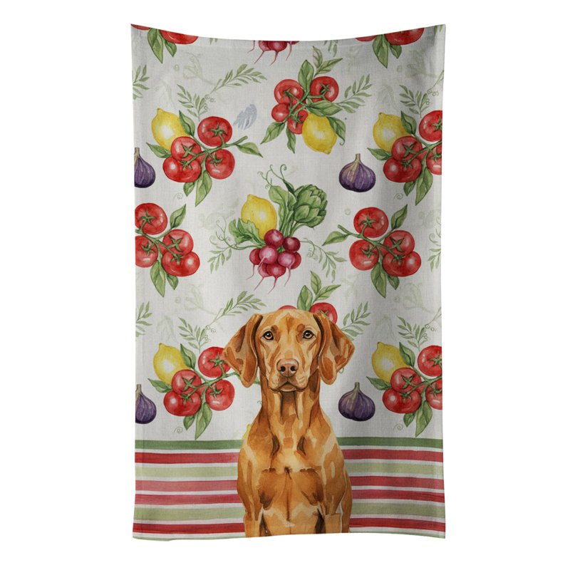 Vizsla Vegetables Kitchen Towel, Vizsla