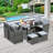 Aylesbury 8 - Person Wicker Patio Dining Set with Square Table , Cushions Included-94815398