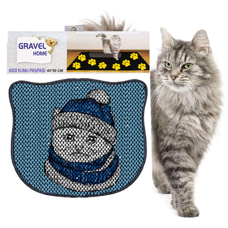 Durable Cat Litter Mat, 15.7 x 19.7 inches | 50% PVC / 50% Polyester, Machine Washable & Vacuum Friendly | Perfect for Easy Cleanup, Non-Slip Design to Keep Your Home Clean & Fresh, Ideal for Pet Owners