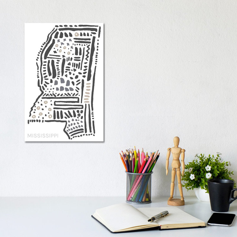 Mississippi by Statement Goods - Gallery-Wrapped Canvas Giclée on Canvas, Canvas, 20.32 cm H x 30.48 cm W