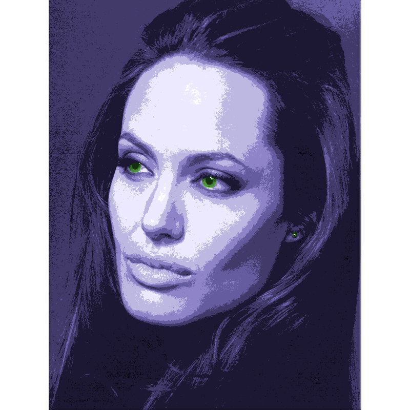«Poker Face - Angelina» par Larry Laslo, impression sur toile tendue