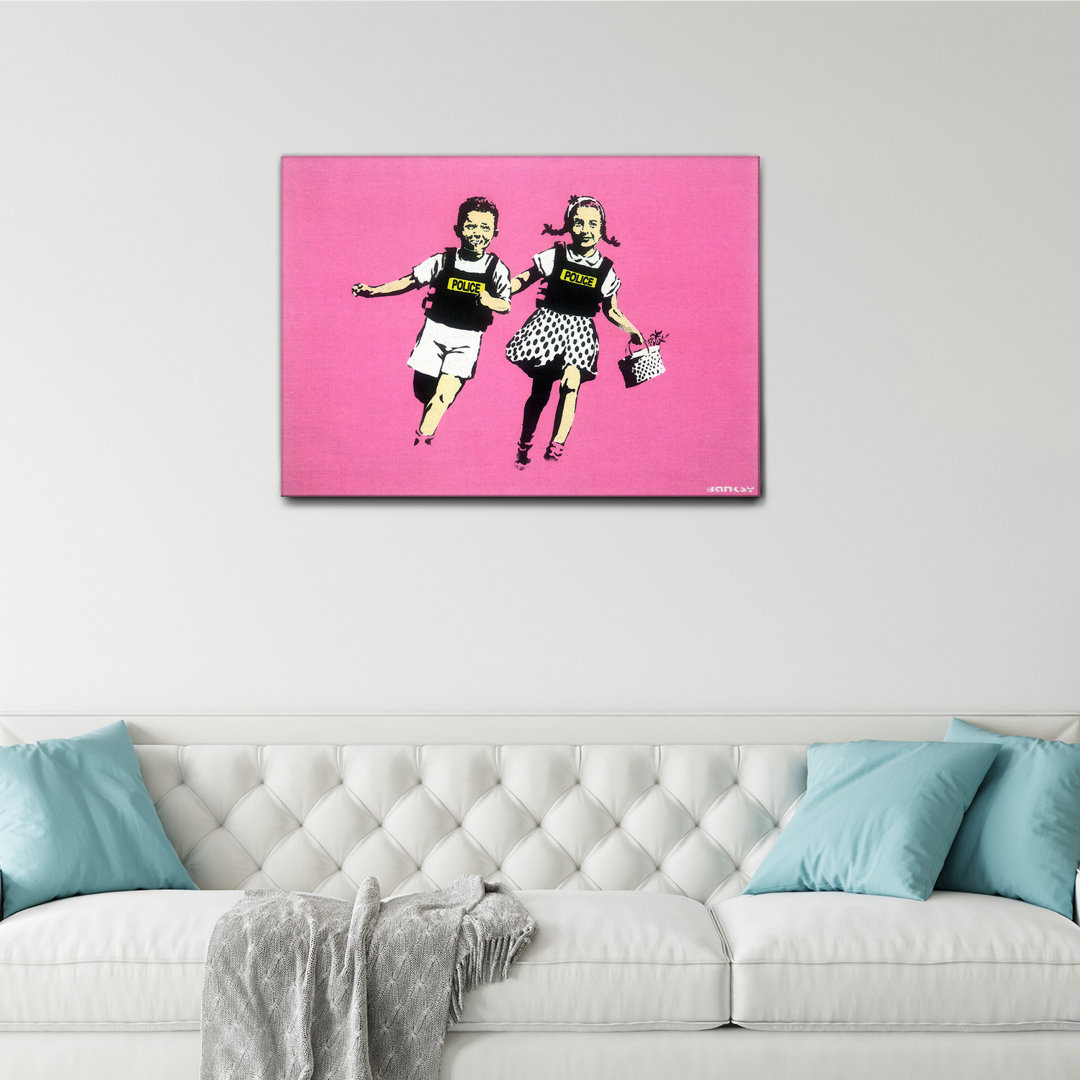 Grafikdruck Jack und Jill, Kinder der Polizei, Pink von Banksy