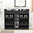 Wooden Shoe Cabinet with Storage Drawers and Shelves-1095687491