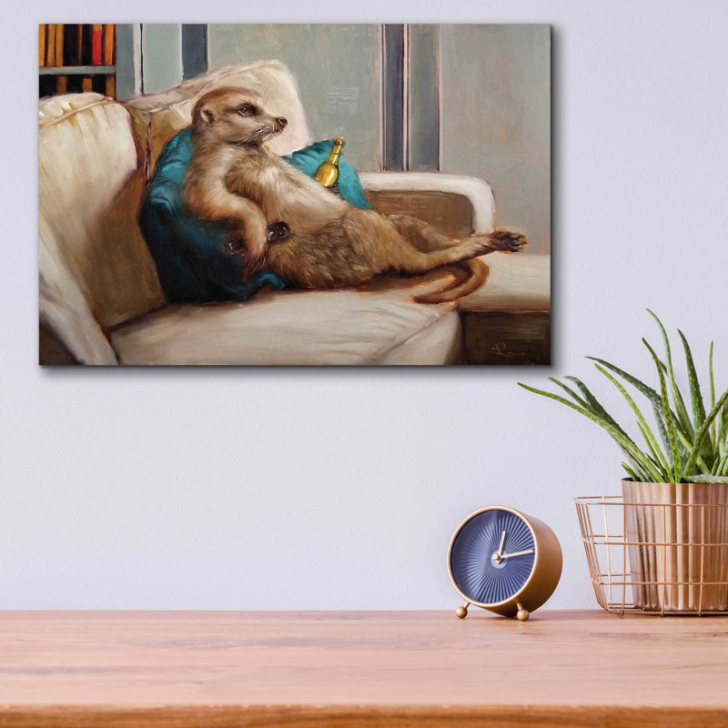 «Couch Potato» par Lucia Heffernan, art mural en verre acrylique, H 12 po x l 16 po x P 0,13 po
