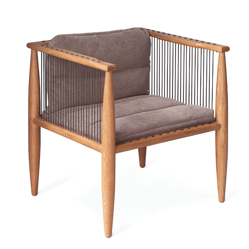 Villa Upholstered Armchair, Natural, Anima 12