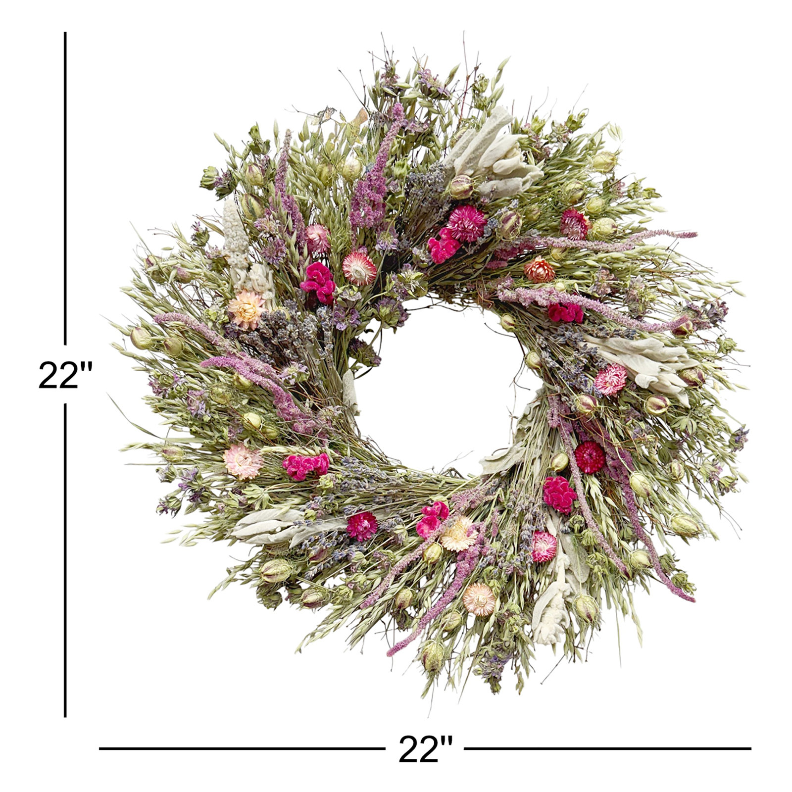 22" Handcrafted Lamb's Ear Wreath