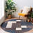 Allyne Geometric Tufted Blue/Cream/Gray Non-Slip Rubberback Area Rug-2117133529