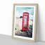 Red Telephone Box in Abstract - Framed Print-55772112-55772113
