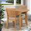 Ensembles de table de salle à manger 3 pièces peu encombrants, style moderne en bois brun clair pour cuisines compactes