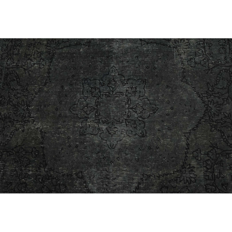 Tapis gris unique en laine 9 pi 4 po x 12 pi années 1970 Ermonela