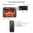 Infrared Quartz Heater Fireplace Insert - 23" Woodlog Version With Brick Design. 1500W Heat Output. 5000 /H. Realistic Flame. 4 Brightness Options. /Ul Approved. Double Features. Energy Efficient.