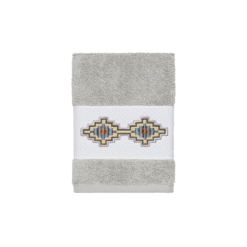 Gianna Turkish Cotton Midweight Washcloth, Light Gray