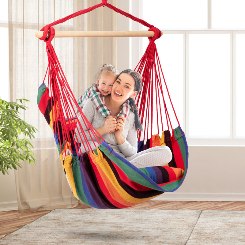 Swing Chair, Red/Yellow/Green
