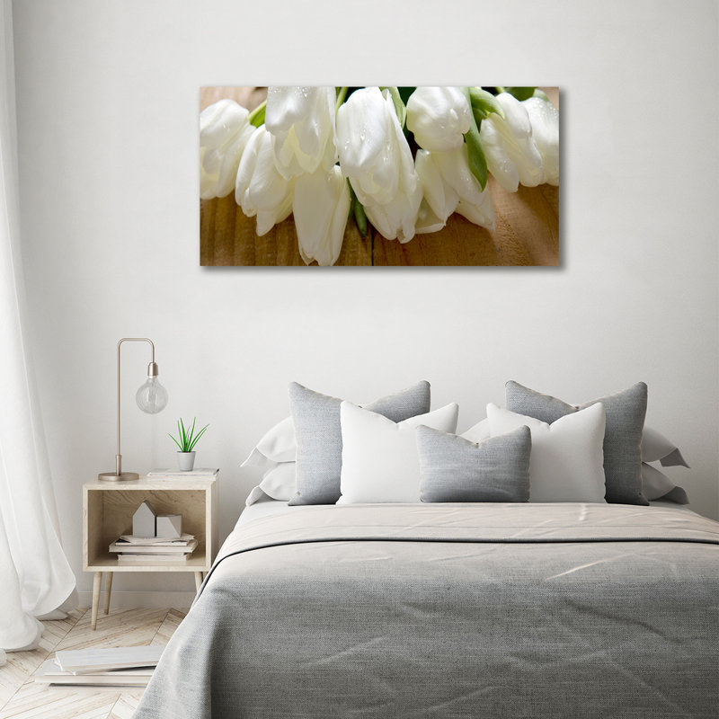 White Tulips - Wrapped Canvas Print