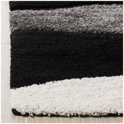 Ashal Abstract Gray/Black Area Rug
