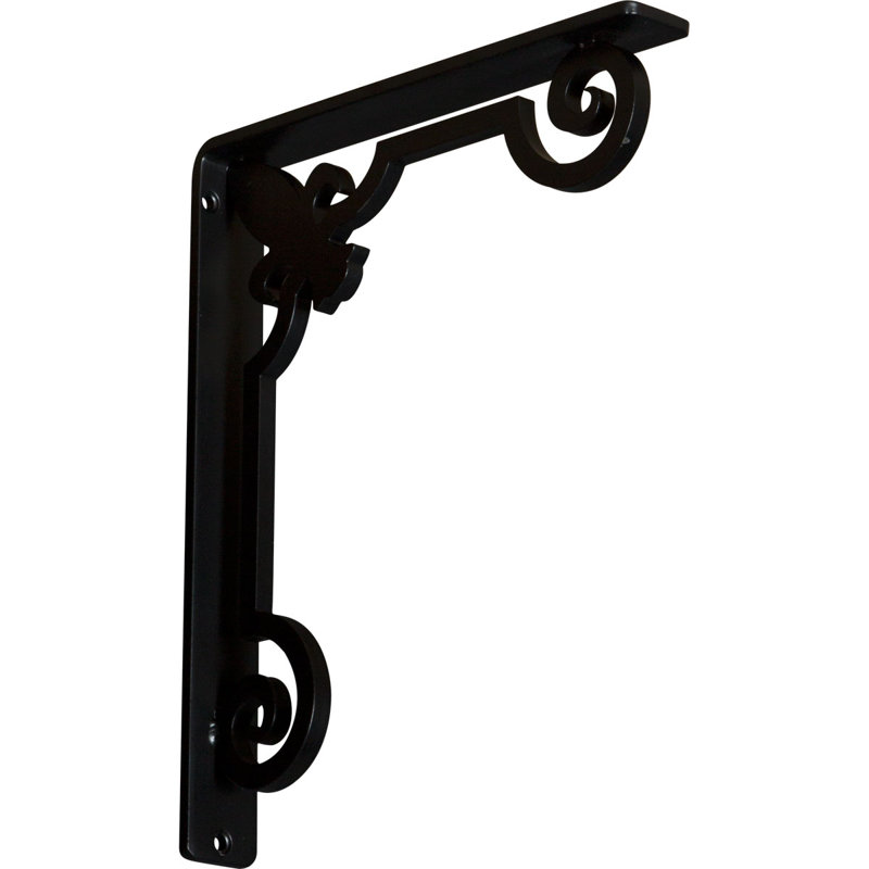 Support en fer forgé Fleur De Lis, 1,5 po x 12 po