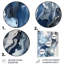 «Blue and Grey Ethereal Elixir II - Abstract Shapes», reproduction d'art en métal-229994516