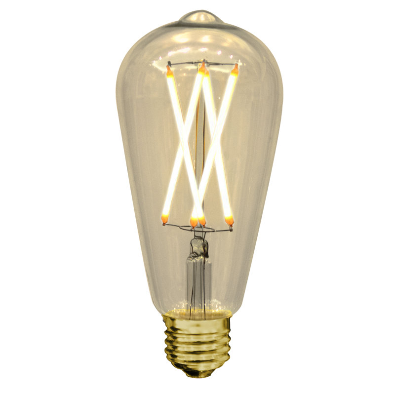 60 Watt Equivalent, ST18 LED, Dimmable Light Bulb, (2700K) E26/Medium (Standard) Base