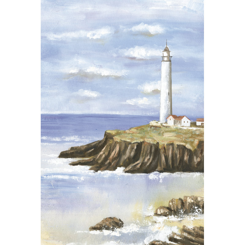 Lighthouse By The Sea - Wrapped Canvas Painting, 122cm H x 81cm W x 3.8cm D