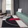 Cobos Abstract Handmade Tufted Wool Black/Red Area Rug