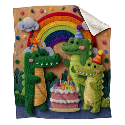 Felt Crocodile Birthday Party Blankets