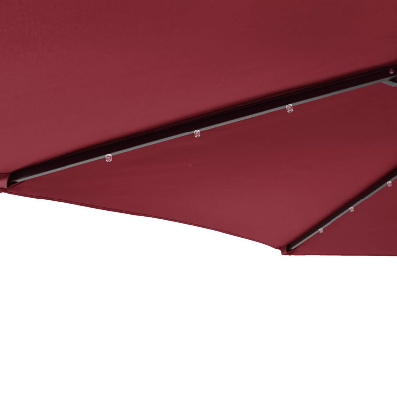 Beach Parasol, 212cm H x 225cm W x 225cm D, Bordeaux red