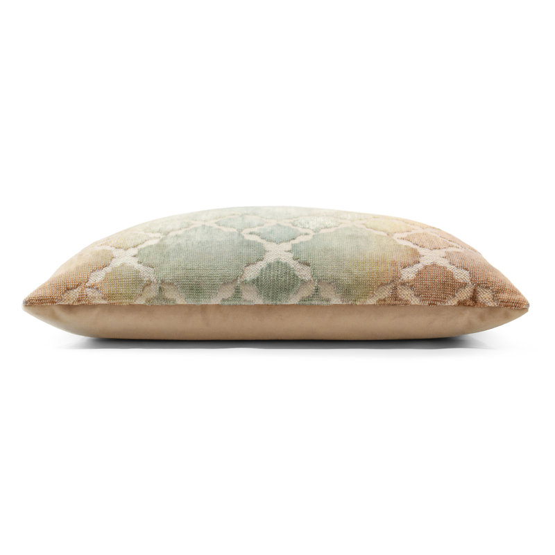 Trellis Square Woven Jacquard Pillow, Agave, 26"H x 26"W