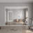 Double Aluminlum Mirror 80'' Single Glass Pane Metallic Sliding Closet Doors-98097850