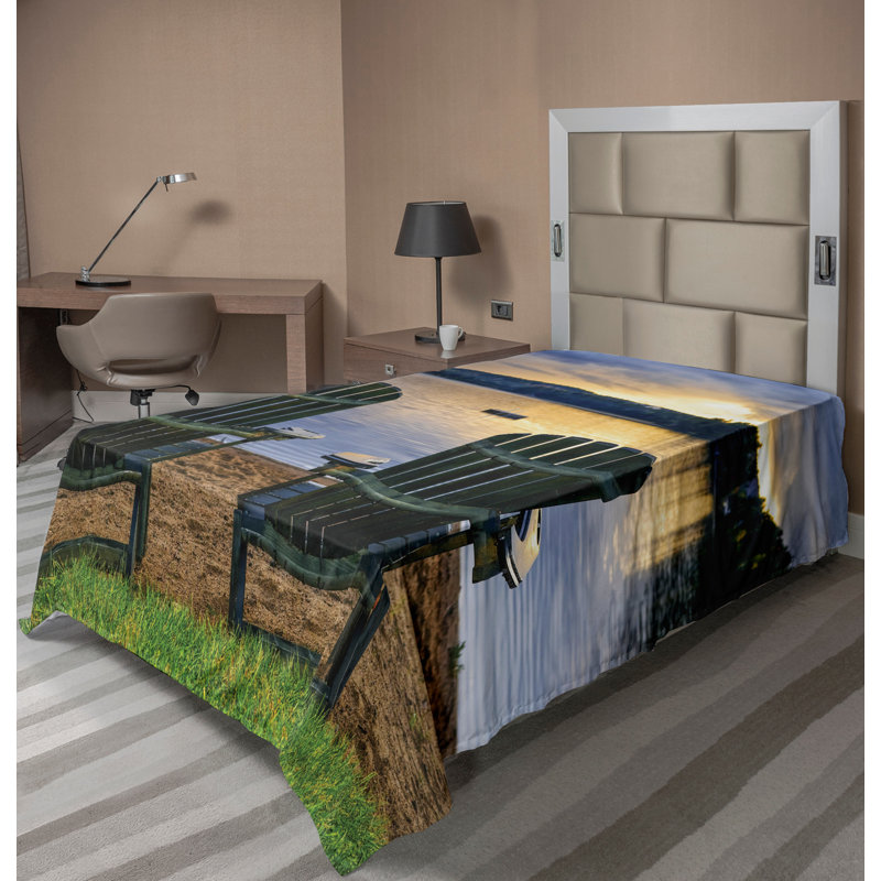 Drap de dessus de plage Ambesonne, Drap plat pour lit simple