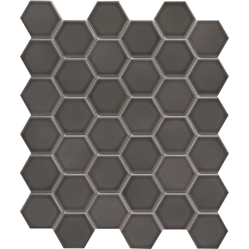Savvy™ 11 In. X 12 In. Glossy Porcelain Floor And Wall Tile (14.05 Sq. Ft./Case), Pewter