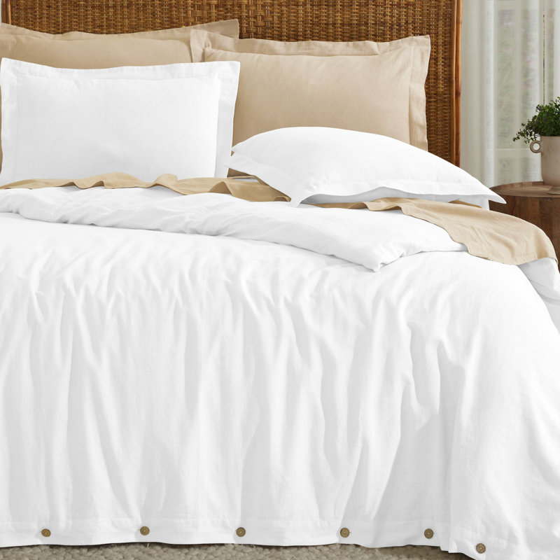 Ensemble de housse de couette avec taies décoratives 3 pièces Orion, Housse de couette très grand / très grand califo, Blanc