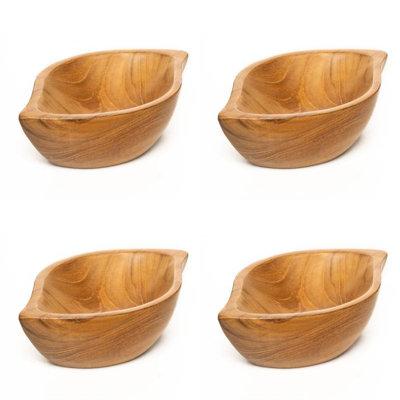 Tonsui Teak Wood Side Bowl 4-Pack