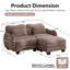 Sofa With Movable Ottoman-377230920