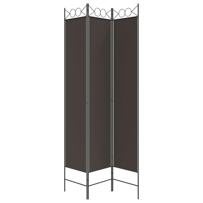 Casida Folding Room Divider, 3, 120 x 200 cm, Brown