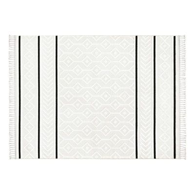Tapis luxueux crème, 6 x 9,5 pieds | 100% polyester, hauteur des poils de 0,2 po | Tissé à la machine, base en coton / jute, 280 000 fils | Facile d'entretien, nettoyer les taches et passer l'aspirateur | Parfait pour le salon, la chambre à coucher et la salle à manger