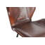 Korbel Upholstered Iron and Genuine Leather Bar Stool with Iron Frame