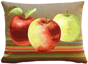 Fresh Apples Reversible Throw Pillow