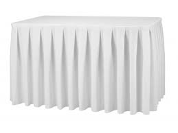 Ebneter Table Skirt, White, 75cm W x 640cm L