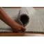 Tapis tribal en laine argenté gris Gabbeh 8 x 10
