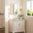 Cyrille Recessed & Surface Framed Medicine Cabinet with Mirror and Shelves-819392668-819396607